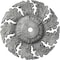 Ekena Millwork Needham Ceiling Medallion (Canopies up to 4 1/4"), 14 5/8"OD x 2 1/4"P, Ultra Pure White Crackle CM14NEUWC - alternate 1